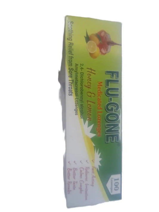 Flu-Gone Medicated Flu & Cold Lozenges Honey And Lemon Flavour 100S